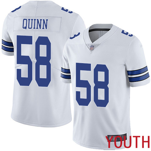 Youth Dallas Cowboys Limited White Robert Quinn Road #58 Vapor Untouchable NFL Jersey->youth nfl jersey->Youth Jersey